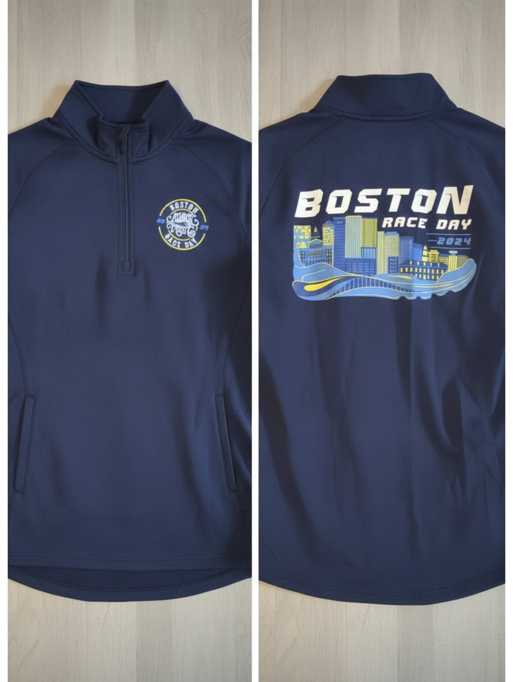 Sport-Tek Ladies Boston Race Day 2024 Navy Half-Zip Pullover Large